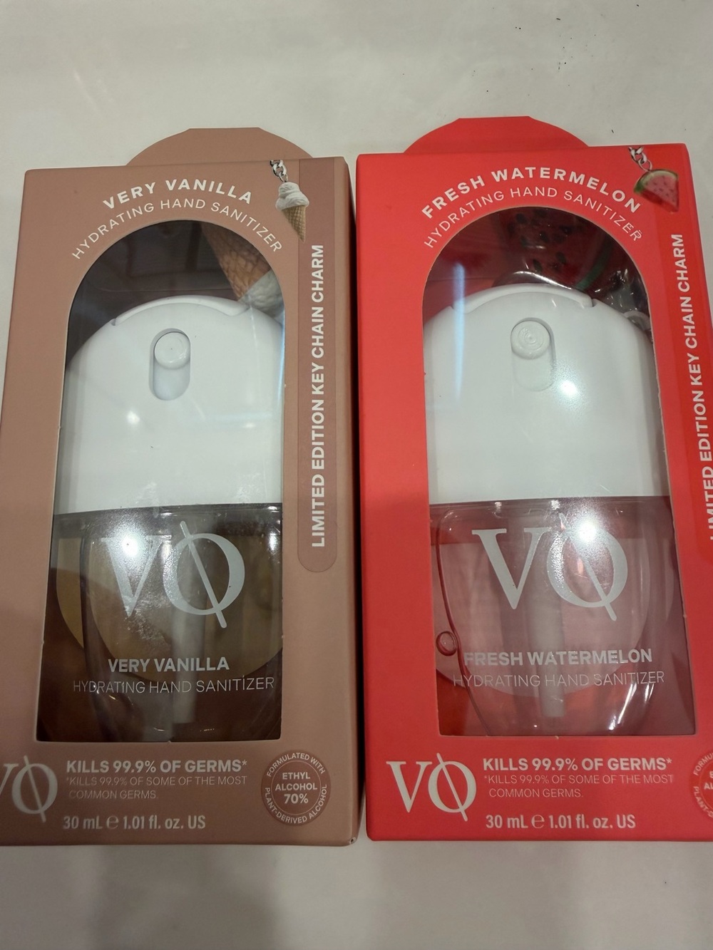 Very Vanilla & Fresh Watermelon Hydrating Hand Sanitizer Set — Beige & Red